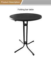 Table ronde de 80cm directe d'usine Table de bar pliante multifonctionnelle à assemblage facile