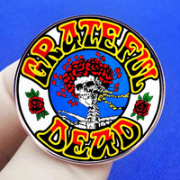 Pins de Solapa Personalizados Fundidos a Presión, Sin Pedido Mínimo, Pins de Esmalte Duro de Grateful Dead y Monster para Trajes, por Fabricante de Artesanías Metálicas