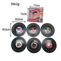 Ensemble de sous-verres rétro personnalisés en plastique ABS, 6 pièces, résistants à la chaleur, réutilisables, décoration de table et murale pour café, thé, bière, fêtes