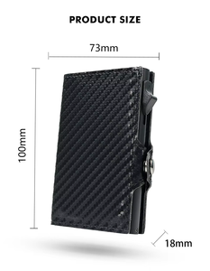 Custom Brand Pop Out carbon fiber <b>Wallet</b> <b>Card</b> <b>Holder</b> Tarjetero Hombre ID <b>Card</b> <b>Holder</b> <b>Wallet</b> - Product Image 2