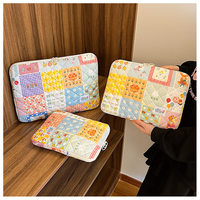 Housse de protection matelassée pour tablette iPad et ordinateur portable, motif géométrique dessin animé, en toile