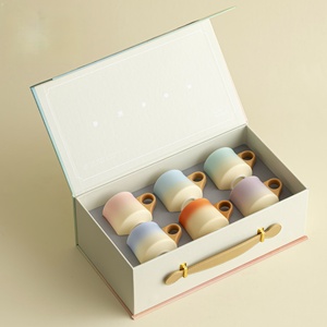 Set di <span class=keywords><strong>Tazze</strong></span> da Espresso YUBIN in Stile Nordico con Smalto Colorato, Set da 3/6 Pezzi, Regalo Personalizzabile per Compleanno, <span class=keywords><strong>San</strong></span> <span class=keywords><strong>Valentino</strong></span>, Festa della Mamma - Product Image 3