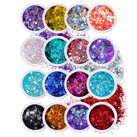 Paillettes holographiques épaisses Xucai, sequins hexagonaux mélangés, paillettes colorées pour l'art des ongles, flocons de résine époxy, décoration artisanale, fournitures de maquillage DIY