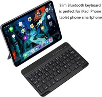 Mini clavier Bluetooth ultra-plat portable 77 touches, clavier sans fil mini portable rechargeable pour ordinateur portable, tablette, smartphone