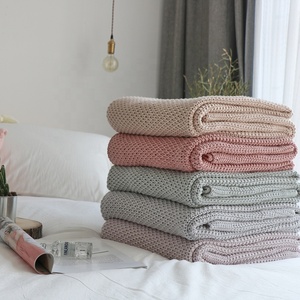 KEW Stock Lot Grossier Aiguille <span class=keywords><strong>Coton</strong></span> Extérieur Gros Fil À Tricoter Jeter Couverture - Product Image 6