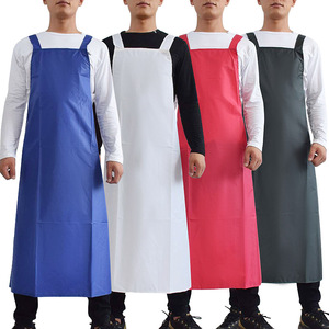 Tablier imperméable à double bretelle, couleur unie, pour la cuisine, uniforme de travail, unisexe pour adulte - Product Image 1