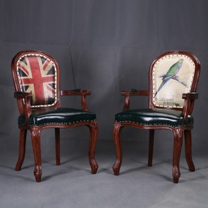 Chaise <span class=keywords><strong>Louis</strong></span> <span class=keywords><strong>XVI</strong></span> de style français à dossier rond en bois massif de conception vintage pour salle à manger et restaurant - Product Image 5