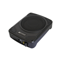 Subwoofer actif fin de 8 pouces 130W RMS - Boîtier moulé sous pression, système audio de voiture sous siège, dissipateur thermique robuste