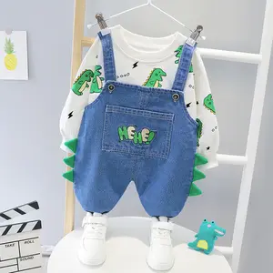 Осенний Новый Детский комплект с жгутом динозавра Детский комплект Корейская версия милой детской одежды