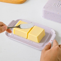 Boîte à beurre avec couvercle en céramique, récipient portable pour beurre et fromage, boîte de rangement pour la conservation des aliments dans la cuisine
