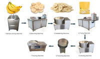 Machine à frire les chips de banane et de plantain en acier inoxydable motorisée contrôlée par PLC à petite échelle Haute efficacité Capacité de 50 à 200 kg/h