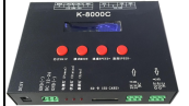 Contrôleur de pixels LED SPI 1024 pixels K-8000C programmable LEDedit DMX512 Ws2811 K8000C avec carte SD et variateur