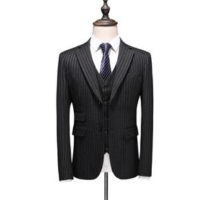 Trajes <span class=keywords><strong>De</strong></span> <span class=keywords><strong>Hombre</strong></span> A rayas Conjunto <span class=keywords><strong>de</strong></span> 3 piezas Trajes <span class=keywords><strong>de</strong></span> <span class=keywords><strong>hombre</strong></span> <span class=keywords><strong>de</strong></span> doble botonadura <span class=keywords><strong>para</strong></span> <span class=keywords><strong>boda</strong></span> Conjunto <span class=keywords><strong>de</strong></span> trajes <span class=keywords><strong>de</strong></span> jogging <span class=keywords><strong>de</strong></span> <span class=keywords><strong>hombre</strong></span> <span class=keywords><strong>de</strong></span> <span class=keywords><strong>color</strong></span> negro - Product Image 5