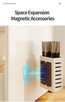 Étagère à épices multifonctionnelle à trois niveaux pour cuisine, étroite, coulissante, organisateur de rangement à trois étages