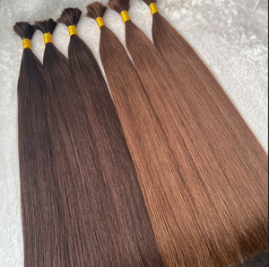 QICAI-extensiones de cabello humano peruano 2022, superventas, 7a, negro, roots, Rubio, 613 - Product Image 1