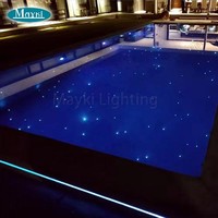Wasserdichte LED-Glasfaser-Schwimmbadbeleuchtung Optische Faser-Stern- und Umfangslichter für Pools