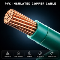 Cable Eléctrico Marino de Alta Tensión THHN THWN, Conductor de Cobre, Aislamiento de PE, Revestimiento de PVC, Calibres 8, 10, 12, 14 AWG