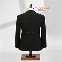 Costume 2 pièces pour homme fait main, orné de perles et de strass, veste à simple boutonnage et pantalon, smoking scintillant à sequins pour mariage, fête ou marié