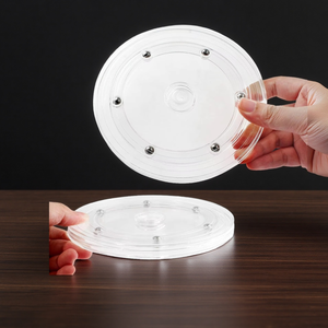 XY-L1S2 rõ ràng 2-inch hot-bán 52 Mét Acrylic Turntable hộp lưu trữ, thông tư nhựa xoay đĩa hiển thị đứng - Product Image 2