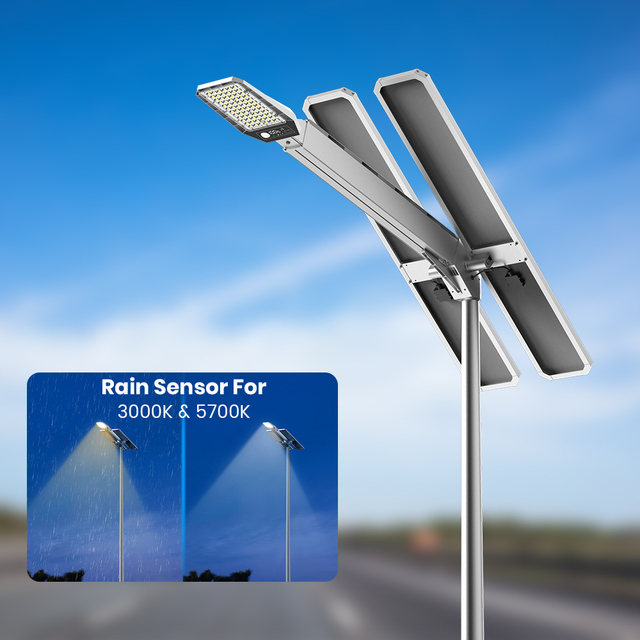 Manufacturer Wholesale IP65 Waterproof Split Solar Panel LED Street Lights Outdoor Road Application