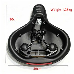 Angbow 宽幅舒适自行车车座 厚质 PVC 垫 双减震器 后部反光条 安全防水 轻便 - Product Image 5