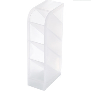 Transparent Angled Desk Organizer Multi Functional <b>Storage</b> <b>Box</b> <b>For</b> Pens Pencils Office Supplies Desktop Stationery Holder - Product Image 5