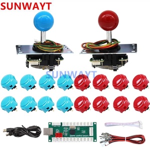 2 người chơi tự làm Bộ dụng cụ Arcade Arcade LED USB Encoder + Sanwa JLF-8YT joystick + 16pcs OBSF-30 Push nút cho MAME - Product Image 1