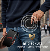 Dompet Kartu Kredit Otomatis Keluar untuk Pria, Dilengkapi Proteksi RFID Anti Maling, Bahan Kulit PU Metalik dengan Penutup Tombol