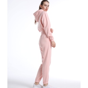 Best Selling Ready to Ship Plus Size Fleece Crop Top Jogger Sets Sweatsuit <strong>Jogging</strong> <strong>Suit</strong> 2 Piece Pants Set Women Tracksuit Sets - Product Image 4