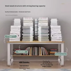 โต๊ะคอมพิวเตอร์ ห้องนอน ใช้ในบ้าน สำหรับการเรียน นักเรียน นักศึกษา โต๊ะเขียนหนังสือเรียบง่าย พร้อมชั้นวางหนังสือในตัว สไตล์มินิมอล อิตาเลียน โต๊ะทำงาน - Product Image 3