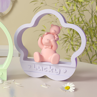 Kinder DIY Desktop-Dekoration Gips form Wandbehang Blumen Design Harz Kunst Kuchen Werkzeuge Silikon form