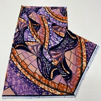 Tissu africain en coton 100% biologique avec motif batik et paillettes pour vêtements, chemises et sacs pour femmes