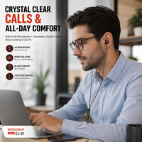 Écouteurs intra-auriculaires filaires WISDOMUP EJ-61 Type-C avec microphone, chipset JL, étanchéité IPX-5, câble de 1,2 m, pilote dynamique AAC, pour le gaming