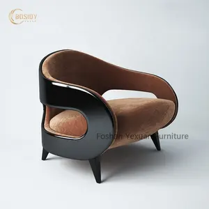 扶手椅意大利设计休闲椅佛山制造扶手椅客厅现代单人沙发奢华
