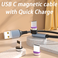 Câble USB-C OEM rotatif à 360 degrés, magnétique, en métal et nylon tressé, 60W 27W V8 Micro 8Pin Type-C, remplacement de connecteur multiple pour imprimante