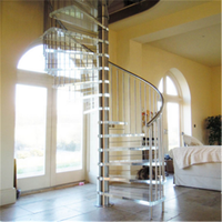 DAIYA verre escalier en spirale de bande de roulement avec verre ultra clair
