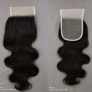 2x6 4x4 5x5 6x6 7x7 Closure en dentelle de cheveux humains vierges cambodgiens avec styles Deep Wave et Body Wave, dentelle transparente - Product Image 1