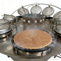Machine à Injera Électrique Automatique Continue, Moteur Commercial, Fabricant d'Injera à Base de Teff d'Éthiopie, Construction en Aluminium de Haute Qualité