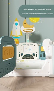 Parc de jeu pliable pour bébé avec barrière de sécurité, balançoire et tapis d'éveil - Aire de jeu portable intérieure/extérieure pour bébés et tout-petits - Product Image 5