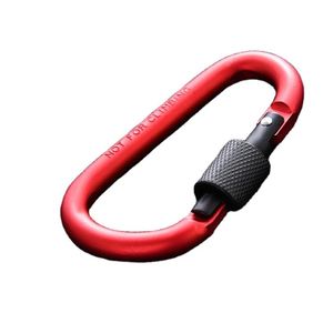 Mousqueton D-Ring extra-épais de 8 cm verrouillable de haute qualité avec écrou, boucle d'escalade extérieure en alliage d'aluminium, clip pour sac à dos - Product Image 1