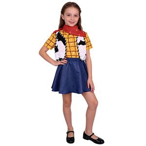 Costume Woody de Toy Story Manyusha pour enfants, tenue de cowboy shérif pour Halloween, ensemble robe en polyester taille enfant - Product Image 1