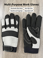 Gants de travail de sécurité multi-usages HAIYI, dos en maille respirante, paume antidérapante, bouts des doigts renforcés, doigts entiers, protection UV