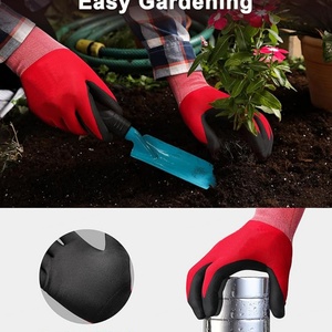 Gants de travail de sécurité personnalisables en gros, directement de l'usine, tricot sans couture en nylon noir avec grip en micro-mousse de nitrile, taille moyenne - Product Image 5