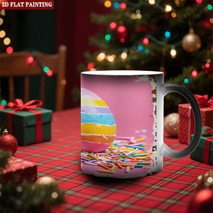 Sublimation Factory Blank Mug Frosted Black 11oz <b>Ceramic</b> Heat Activated <b>Cup</b> - Product Image 2