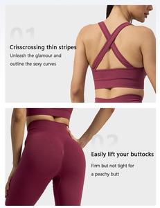 Conjunto Deportivo para <span class=keywords><strong>Mujer</strong></span> Más Popular al por Mayor, Ropa de Gimnasio de Manga Larga, <span class=keywords><strong>Kit</strong></span> de 2 Piezas para Yoga, Conjuntos Deportivos para <span class=keywords><strong>Mujer</strong></span> - Product Image 3