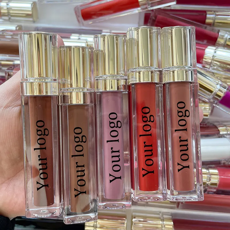 Großhandel Verkäufer DIY 73 Farben vegan und tierversuchsfreier matter schimmernder Lipgloss Eigenmarke individuelles Logo langanhaltender Lipgloss