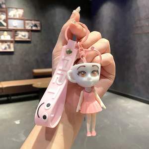 جويليت تماثيل صغيرة مع سمك القرش الإنسان الهجين فريدة قلادة شان هاي جينغ خشبية العصي مجموعة المفاتيح للديكور - Product Image 5