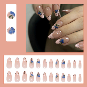 Nouvelle conception – Faux ongles 3D <span class=keywords><strong>Myrtille</strong></span> French Press en ABS, 24 pièces, couverture complète, pour usage sur les doigts - Product Image 2
