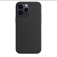 Coque de téléphone en silicone liquide, protection intégrale antichoc pour 17 Pro Max pour 16, anti-traces de doigts, couleur unie mate