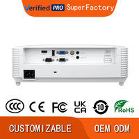 Proyektor Video 3D DLP Optoma RS351ST 3800 Ansi Lumens Short Throw untuk Ruang Kelas Sekolah, Gereja, Perkemahan, Perusahaan, Bisnis, Warna Hitam
